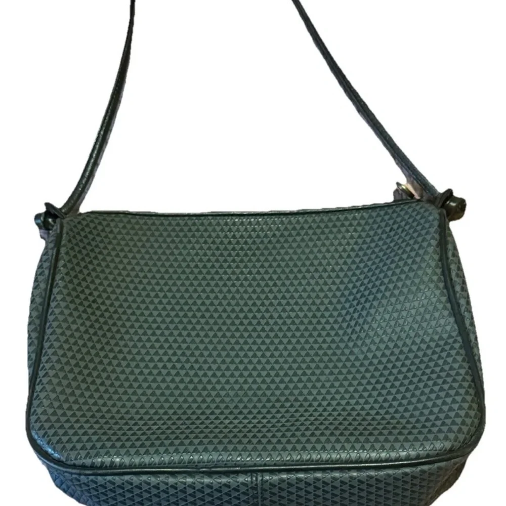 Vintage Liz Claiborne Black & Gray Crossbody Bag 1984 Leather Trim Small Purse - Picture 6 of 8